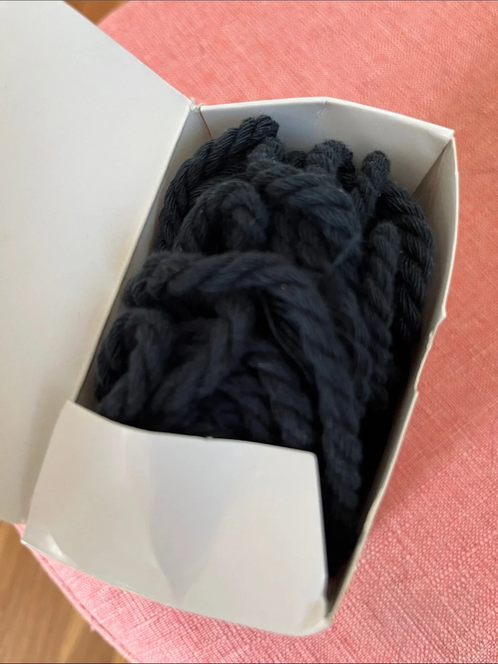 IKEA MÅVINN Navy Cotton Macrame Plant holder NIB